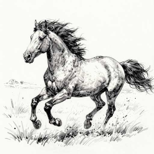 Animal ballpoint pen drawings