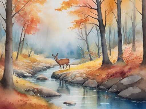 Landscapes watercolor paintings