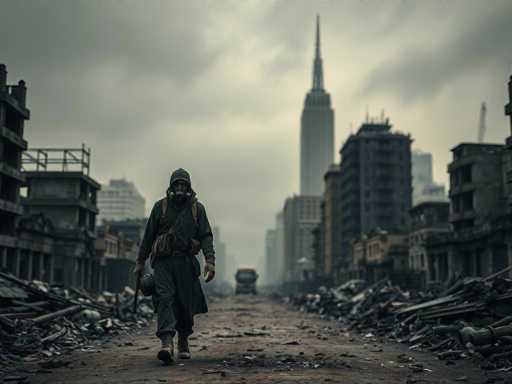 Post apocalyptic cityscape