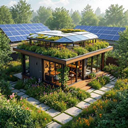 Solarpunk house architecture