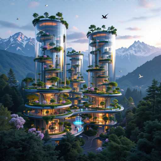 Solarpunk cityscapes