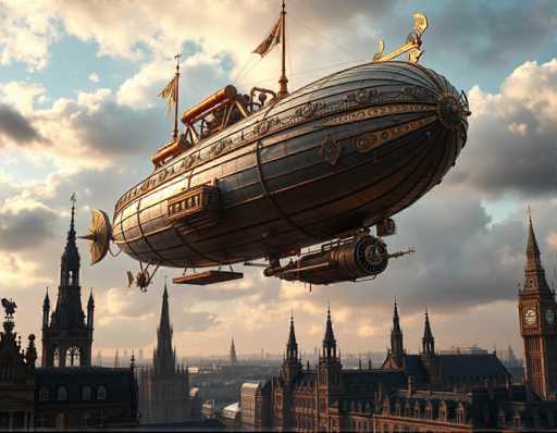 Steampunk airship
