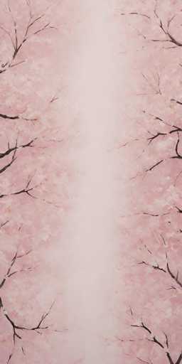 The image shows two vertical panels side by side against a gray background. The panel on the left is predominantly pink and features a tree-like design with branches and leaves. The panel on the right has a more neutral color scheme of gray and white, but it also contains elements reminiscent of the pink panel, such as a tree-like design with branches and leaves.
The two panels are positioned next to each other, creating a sense of balance in the composition.