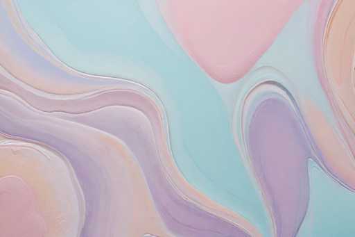 This image features an abstract painting with a predominantly light blue background. The composition is characterized by a series of wavy, curvy lines that flow from the top left corner to the bottom right corner, creating a dynamic sense of movement. These lines are interspersed with various colors, including shades of pink, purple, and peach, which blend seamlessly into the blue background. The painting has a textured appearance, suggesting it might be created with oil pastels or a similar medium. The overall effect is reminiscent of a watercolor, with the colors and lines merging in a harmonious yet abstract manner. The painting is devoid of any text or figures, focusing solely on the interplay of colors and forms.